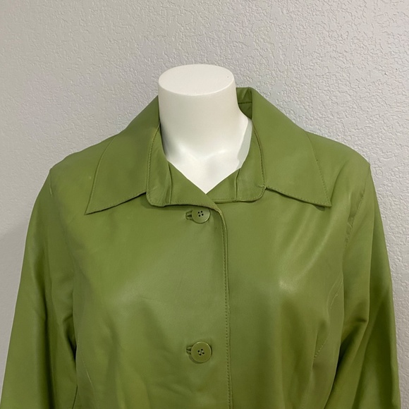 Lane Bryant Green Leather Jacket - Picture 3 of 7